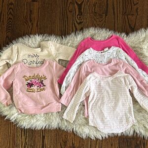 18M 6 Sweater and Long Sleeve Bundle Includes H&M and Cat Jack